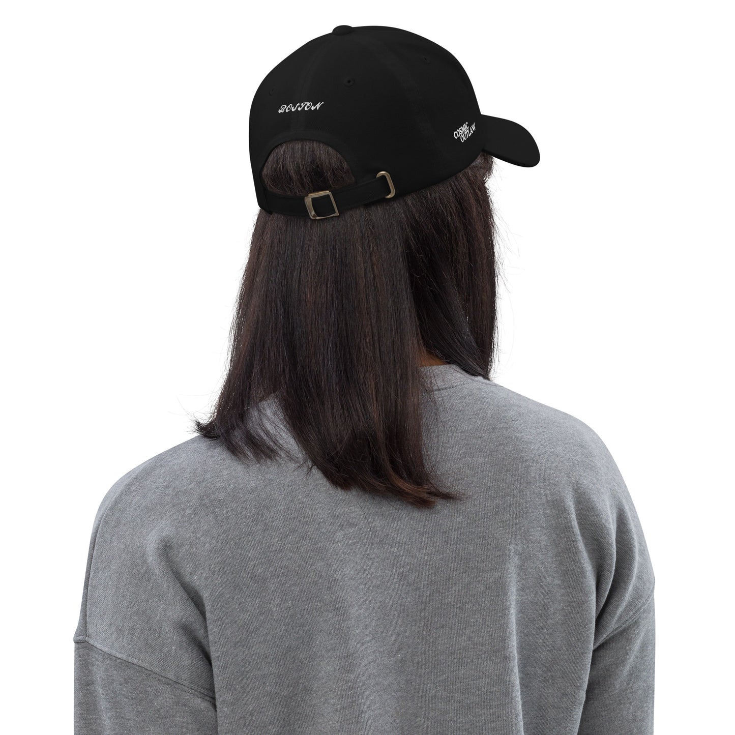 Boston Dad Cap in Jet Black