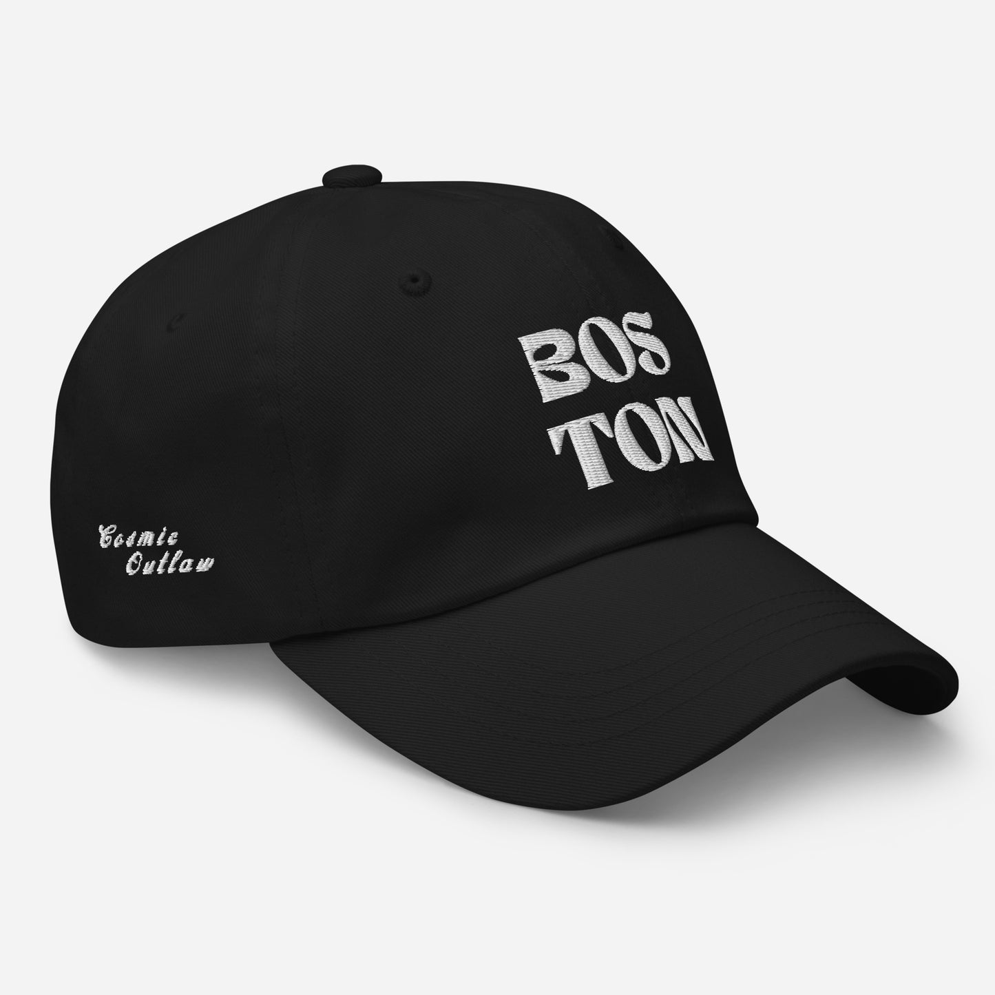 Classic Boston Dad Cap in Jet Black