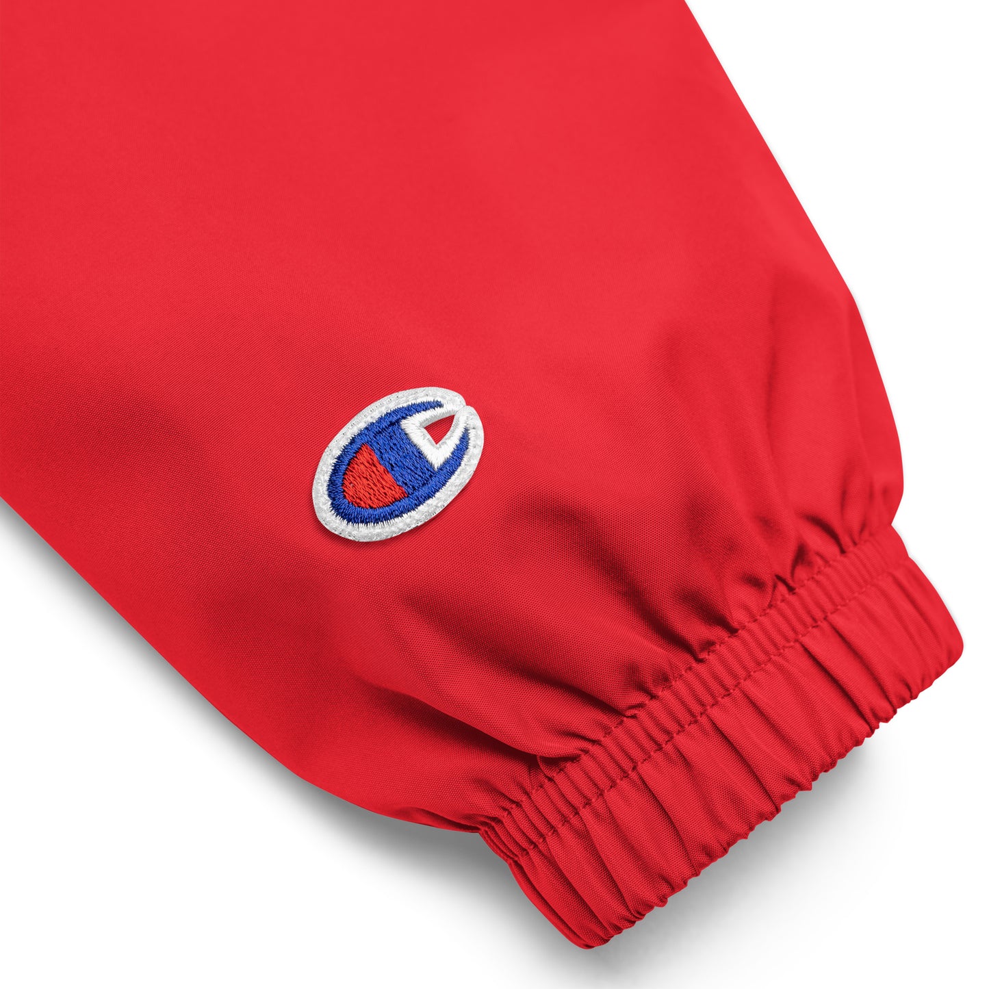 Outlaw Embroidered Champion Packable Jacket in Cherry