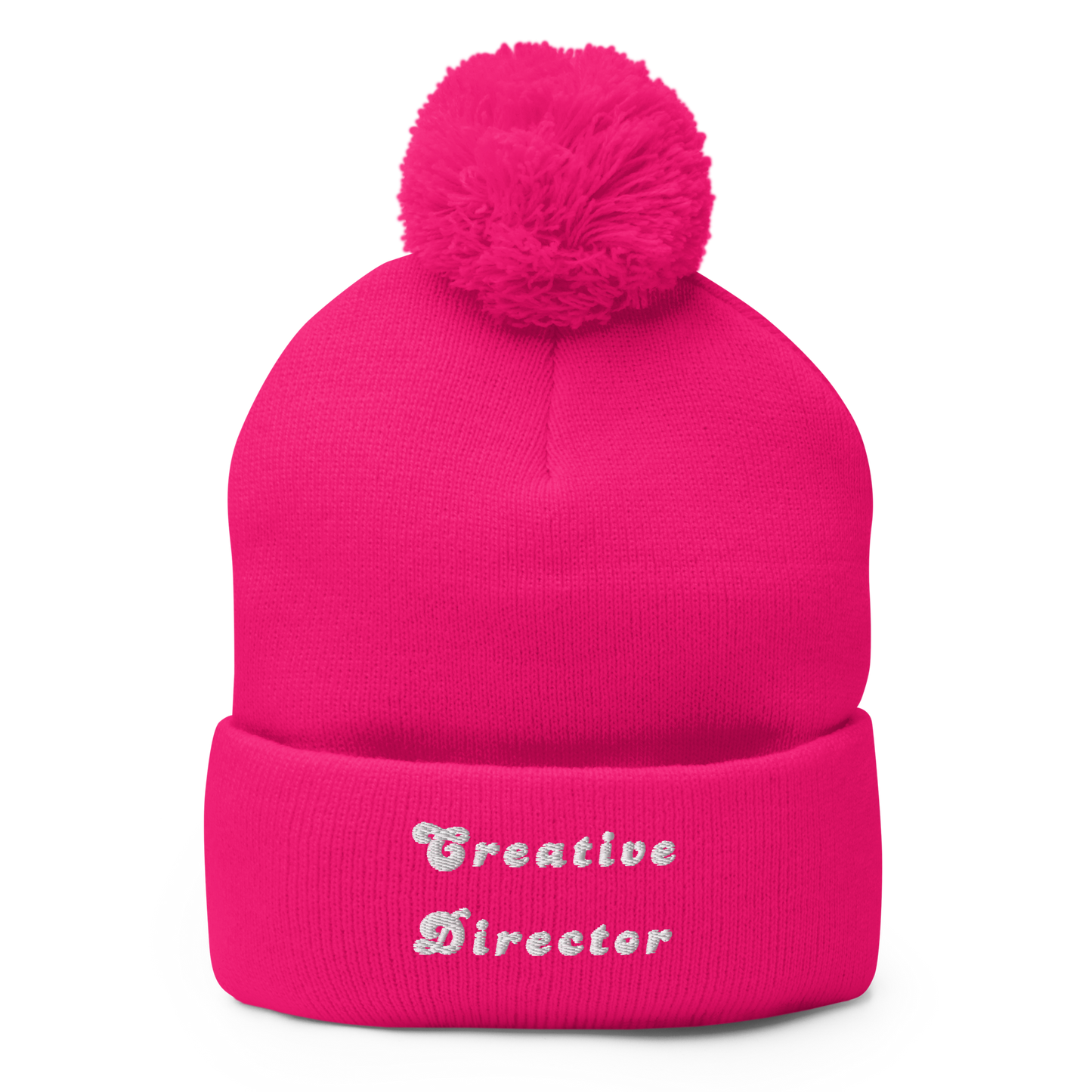 Creative Director Pom-Pom Beanie in Flamingo